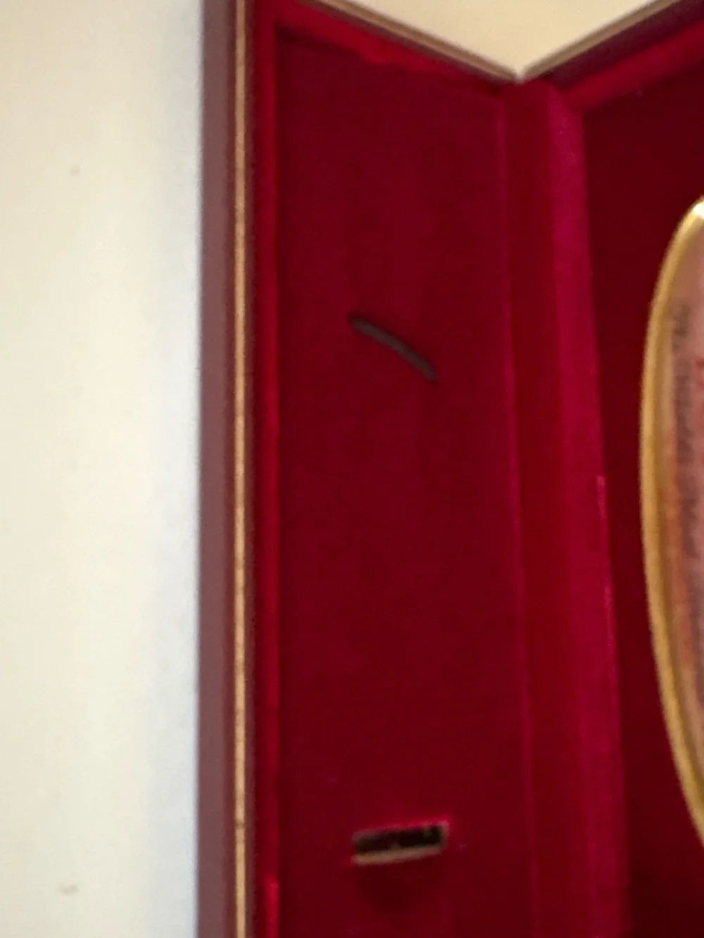 Longines Red Velvet Watch Presentation Box vintage 1960